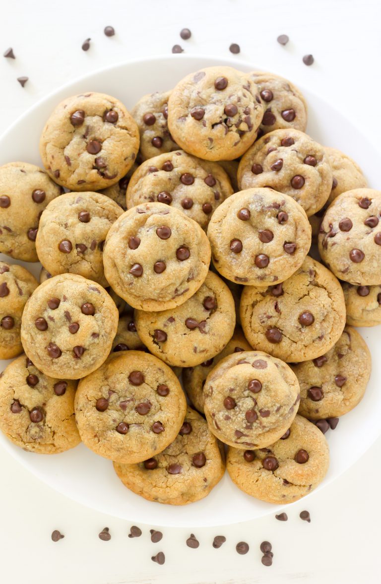 Bite-Sized Brown Butter Chocolate Chip Cookies - Mini Cookie Recipe
