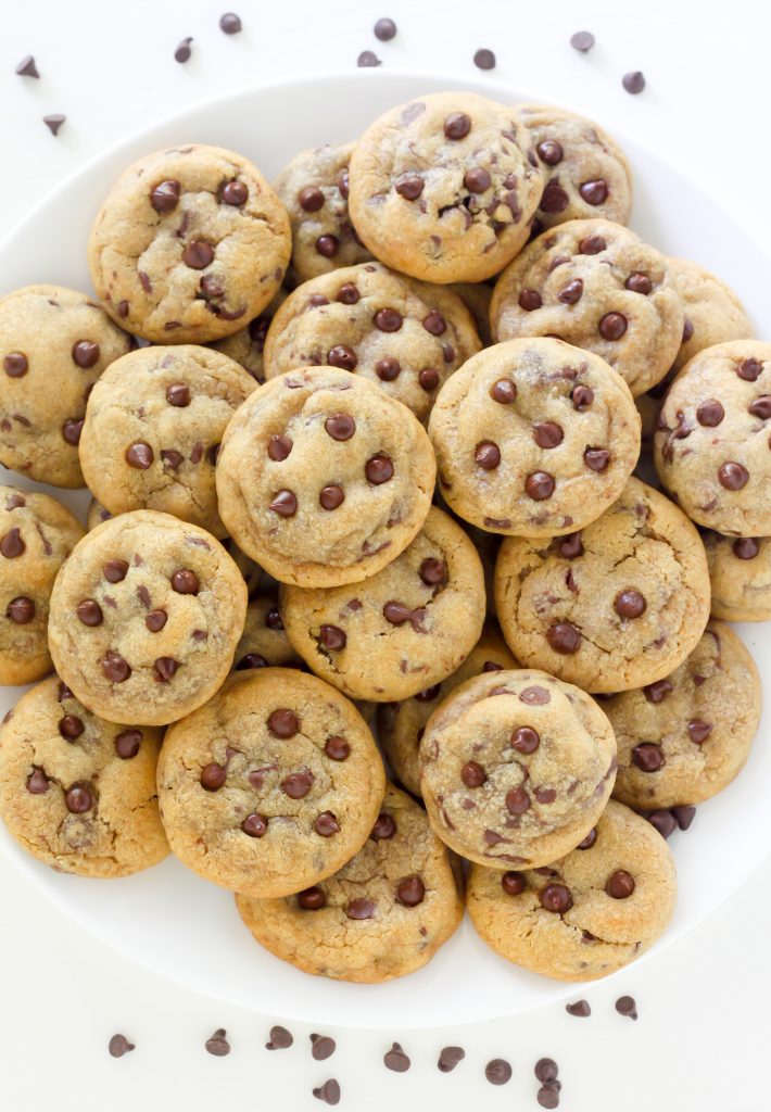 Bite-Sized Brown Butter Chocolate Chip Cookies - Mini Cookie Recipe