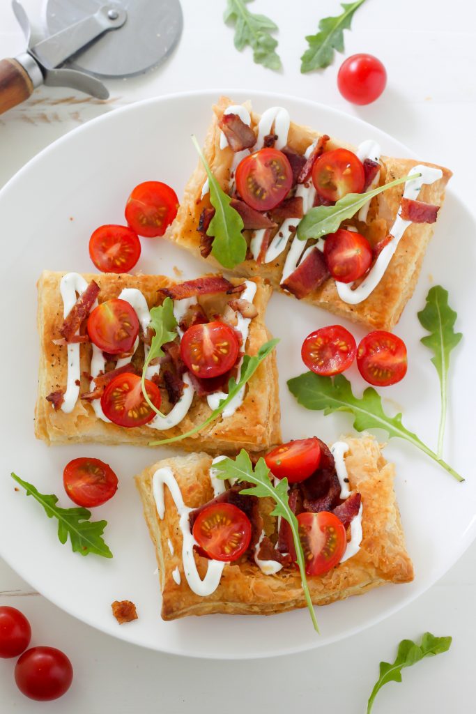 20-Minute BLT Puffed Pastry Pizza