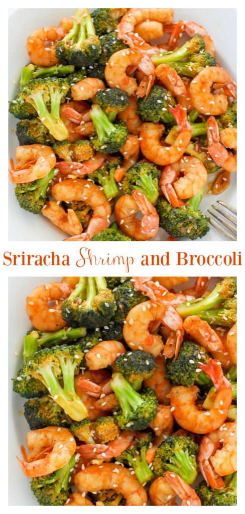 This 20-Minute Skinny Sriracha Shrimp and Broccoli is exploding with flavor! This healthy meal is ready to eat in just 20 minutes and is always a hit with my family. Skip the takeout and make this  easy shrimp and broccoli stir fry instead.