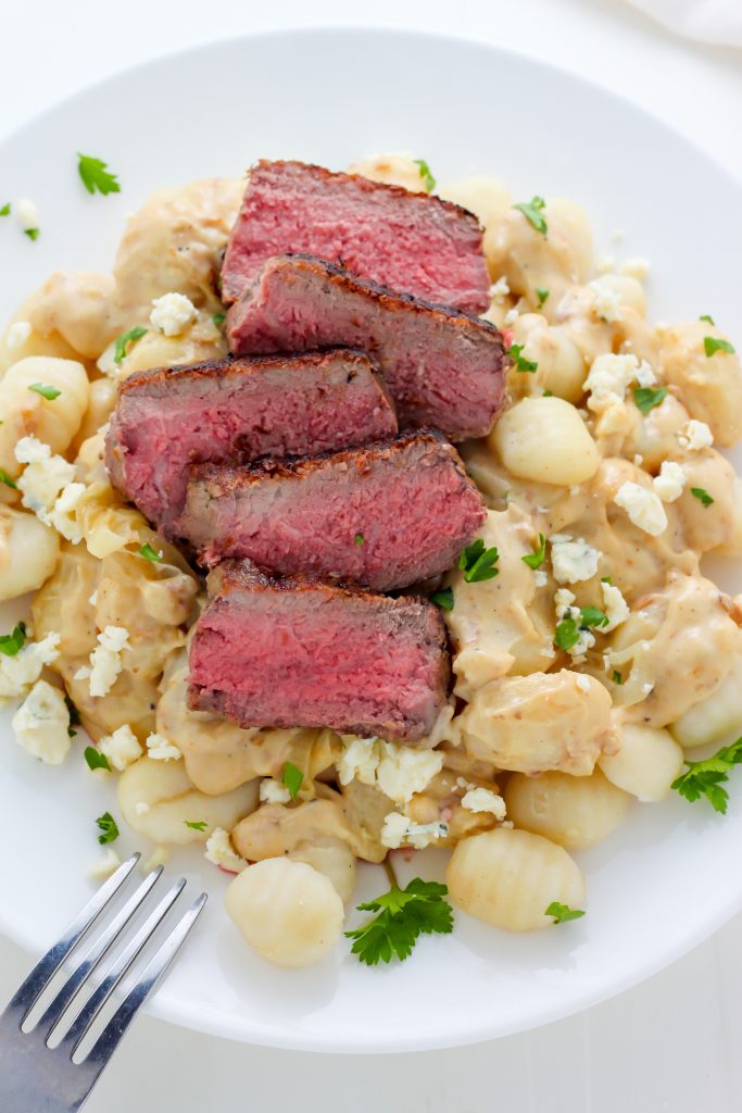 Steak and Blue Cheese Alfredo Gnocchi