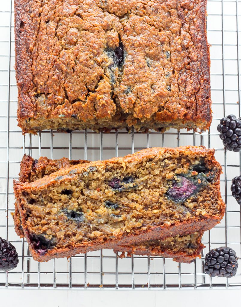 Healthy Blackberry Banana Bread