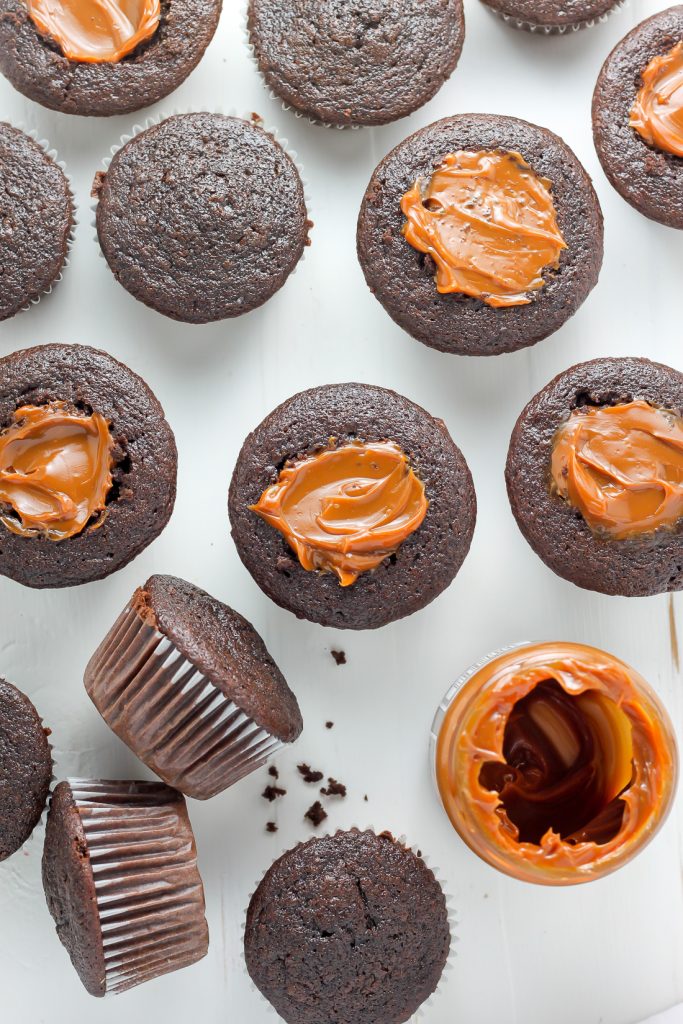 Dulce De Leche Chocolate Cupcakes - Baker by Nature