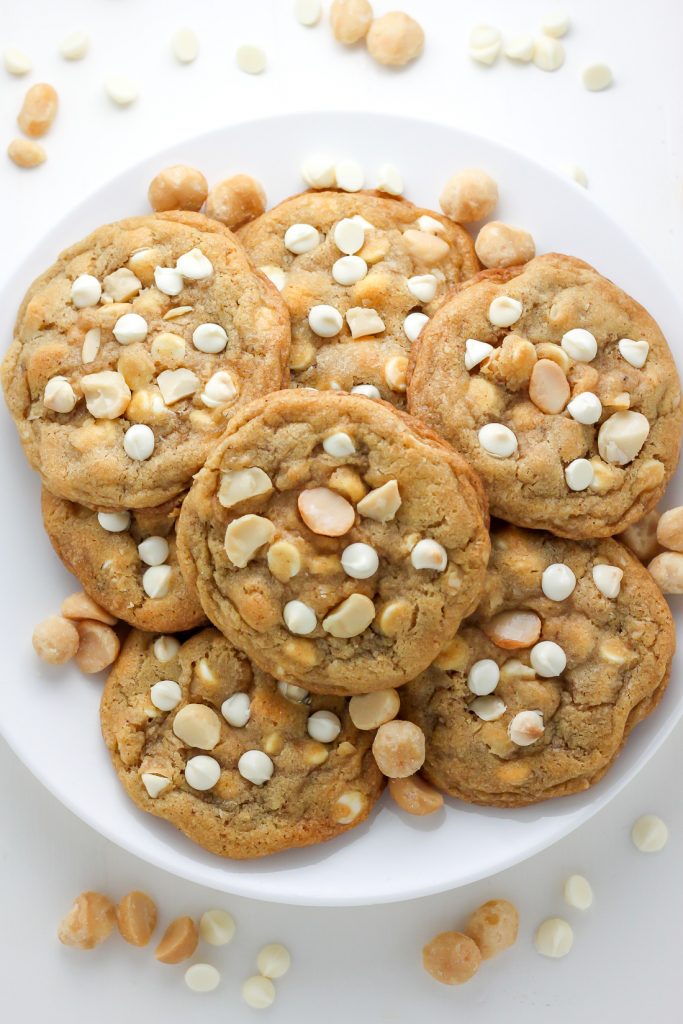 Brown Butter White Chocolate Macadamia Nut Cookies - SO thick and chewy!!!