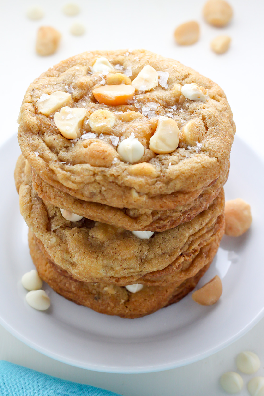 Brown Butter White Chocolate Macadamia Nut Cookies - Baker by Nature
