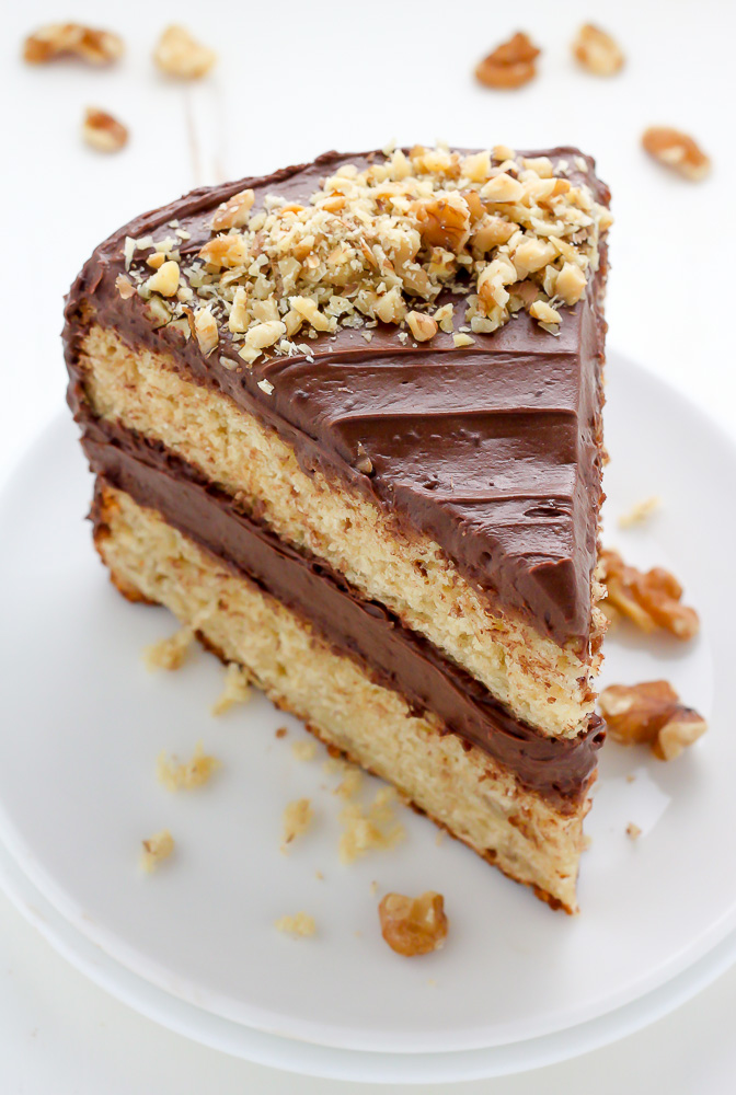 Old Fashioned Banana Cake With Chocolate Cream Cheese Frosting Baker By Nature