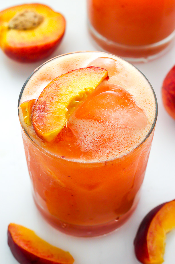 Fresh Peach Margaritas Baker By Nature