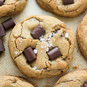 Greek Yogurt Chocolate Chunk Cookies - Unbelievably thick, chewy, and flavorful! Our new favorite.