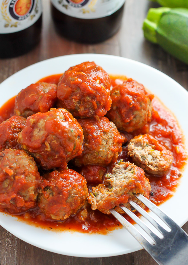 Baked Turkey Zucchini Meatballs Baker By Nature