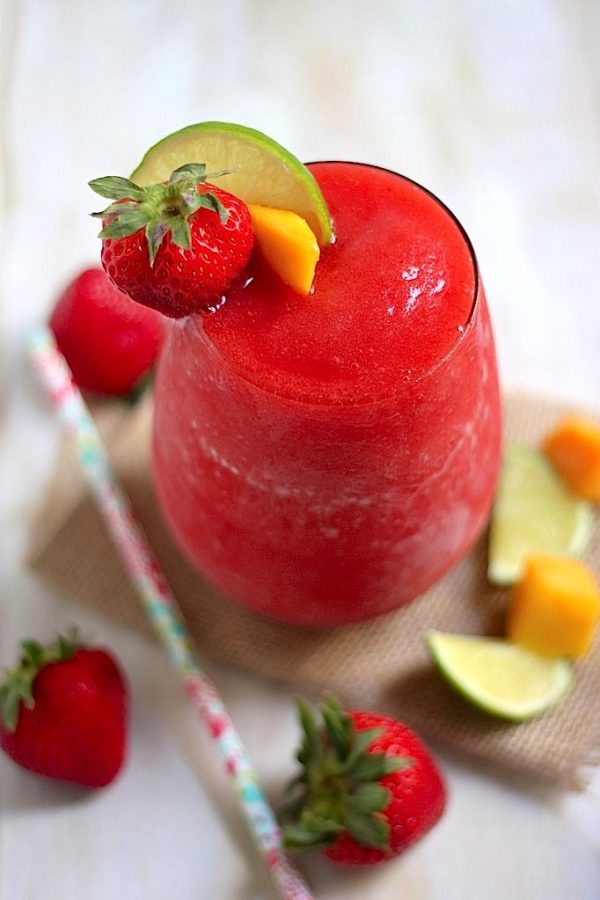 Strawberry Mango Margaritas - Baker by Nature