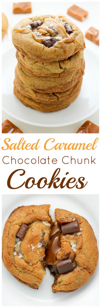 Salted Caramel Stuffed Chocolate Chunk Cookies - treat yourself to these incredible cookies ASAP! 