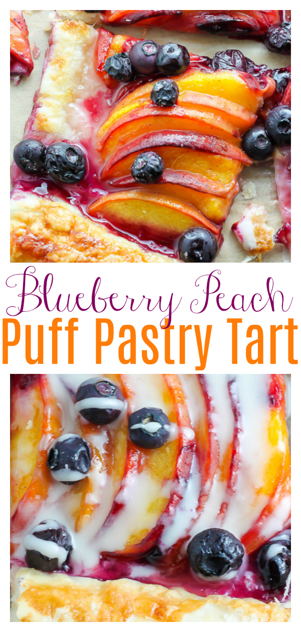 Is there anything better than warm, bubbling pie fresh from the oven? Maybe not. But this super easy blueberry peach tart is sure to give any pie a run for their money.  Sweet, fruity, and topped with vanilla glaze - this dessert just screams SUMMER!