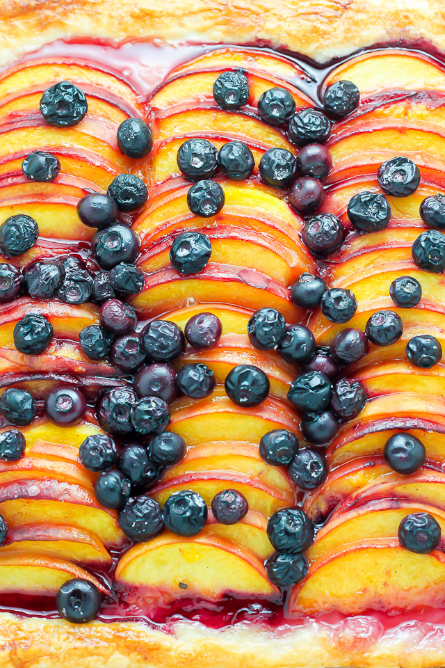 peach blueberry tart