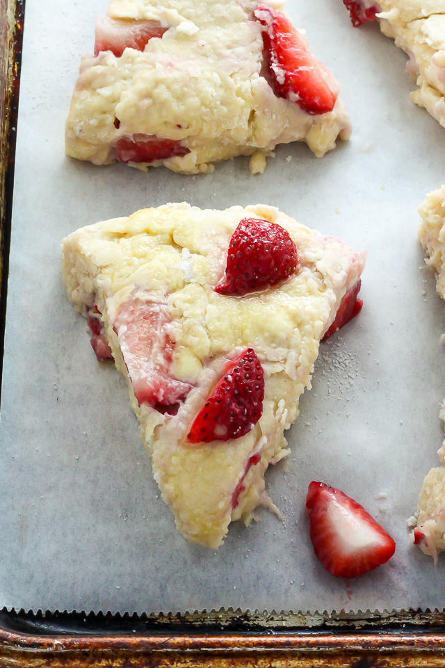 Strawberries and Cream Scones - Baker by Nature