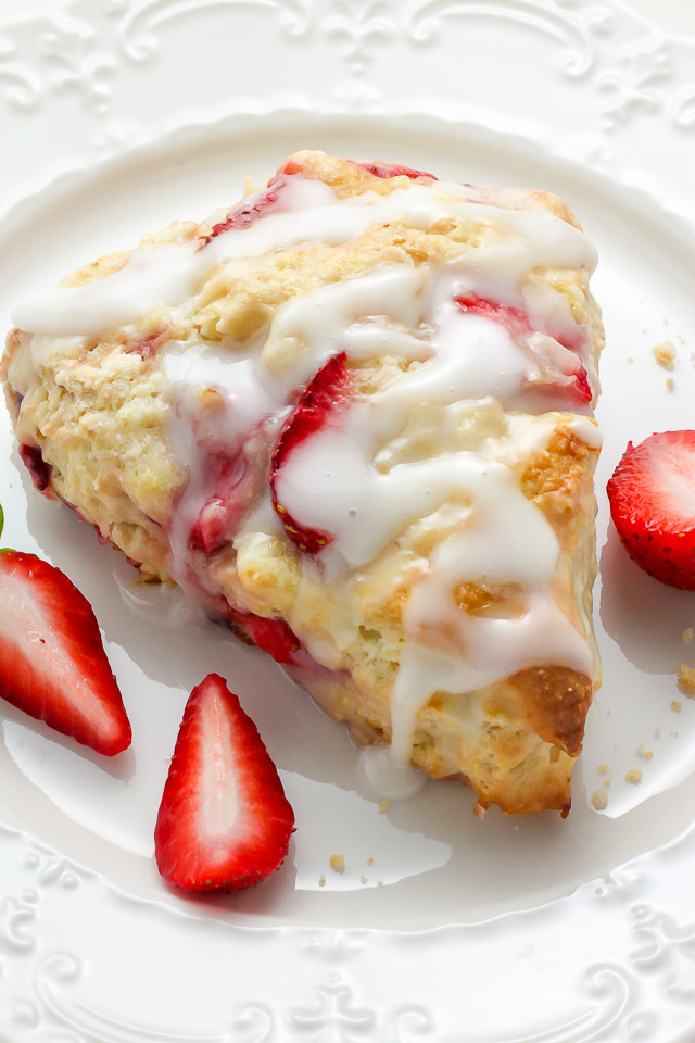 Strawberries and Cream Scones - Baker by Nature