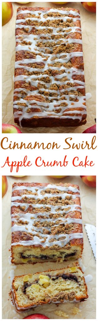 Cinnamon Swirl Apple Crumb Cake 