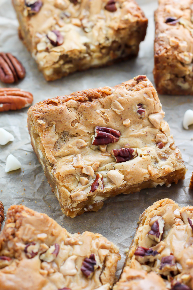 White Chocolate Butter Pecan Blondies