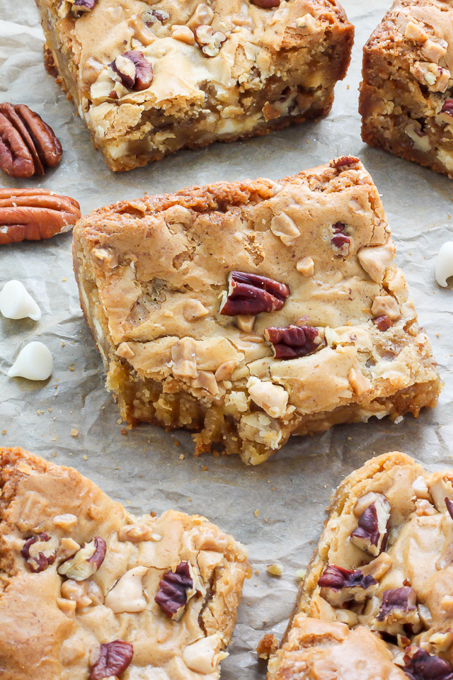 White Chocolate Butter Pecan Blondies