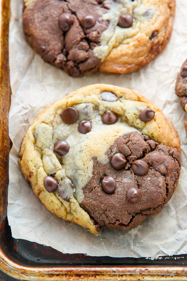 Chocolate Chip Brownie Swirl Cookies (aka Brookies) Baker by Nature