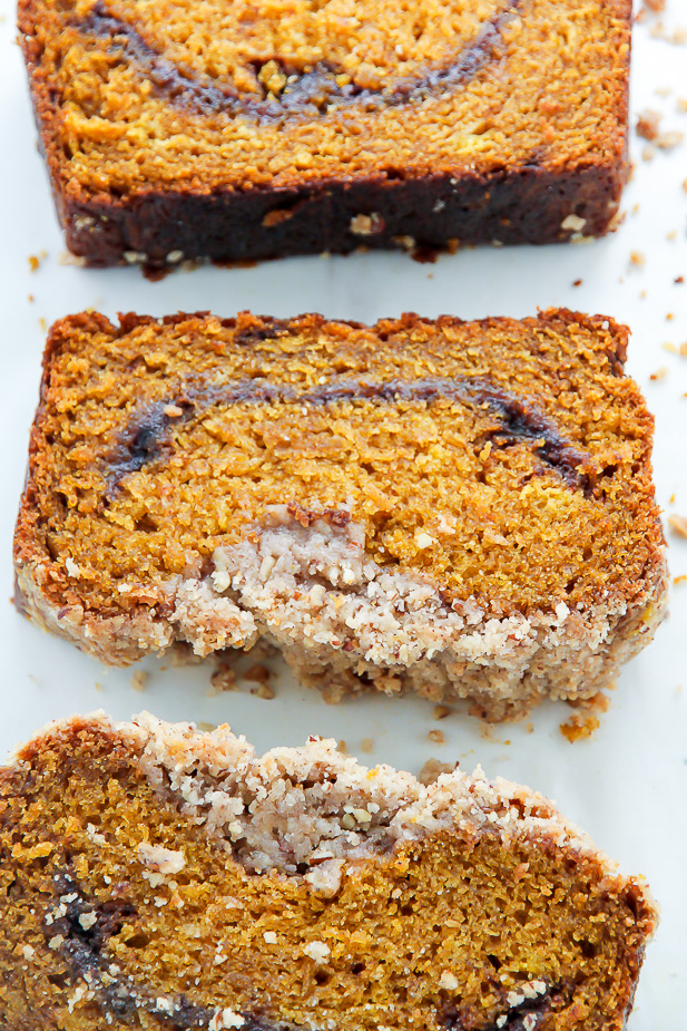 Sour Cream Cinnamon Swirl Pumpkin Bundt Cake - Oh Sweet Basil