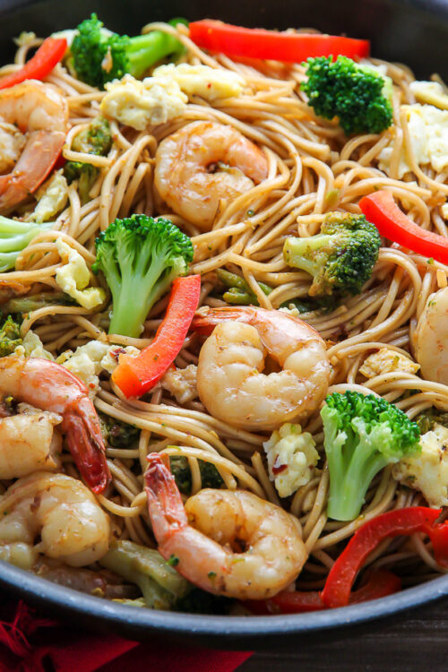 20-Minute Shrimp and Broccoli Lo Mein