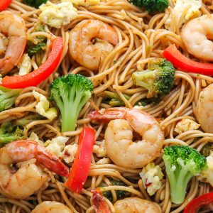 20-Minute Shrimp and Broccoli Lo Mein