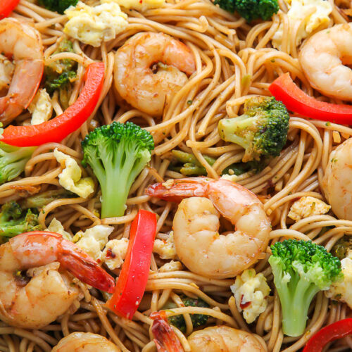 20-Minute Shrimp and Broccoli Lo Mein - Baker by Nature