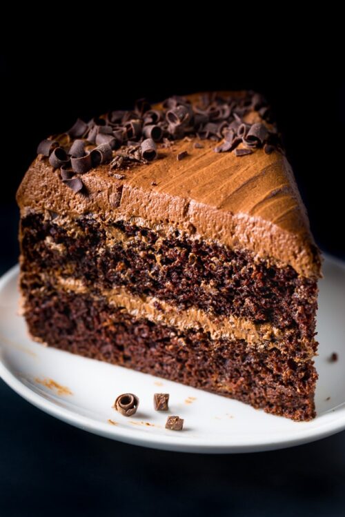 Supremely moist, rich, and decadent Chocolate Ricotta Layer Cake. Dangerously delicious!