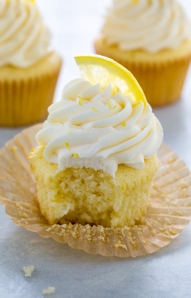 One-Bowl Lemon Ricotta Cupcakes!