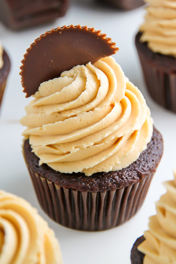 Ultimate Chocolate Peanut Butter Cupcakes