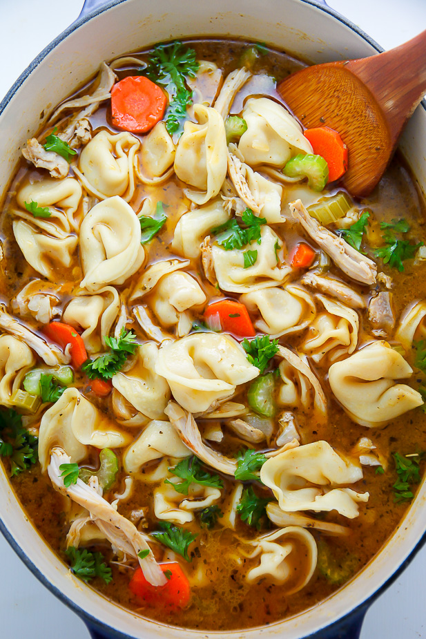 Italian Chicken Tortellini Soup - An Easy Chicken Tortellini Soup Recipe