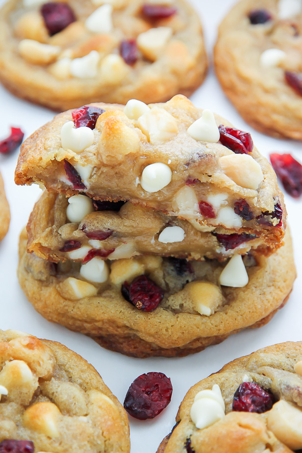 Cranberry White Chocolate Macadamia Nut Cookies - Baker by Nature