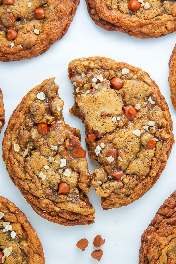 Brown Butter Cinnamon Chip Oatmeal Cookies - Baker by Nature