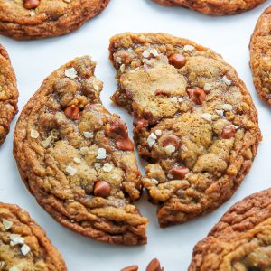Brown Butter Cinnamon Chip Oatmeal Cookies