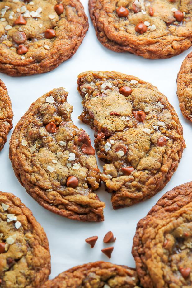 Brown Butter Cinnamon Chip Oatmeal Cookies