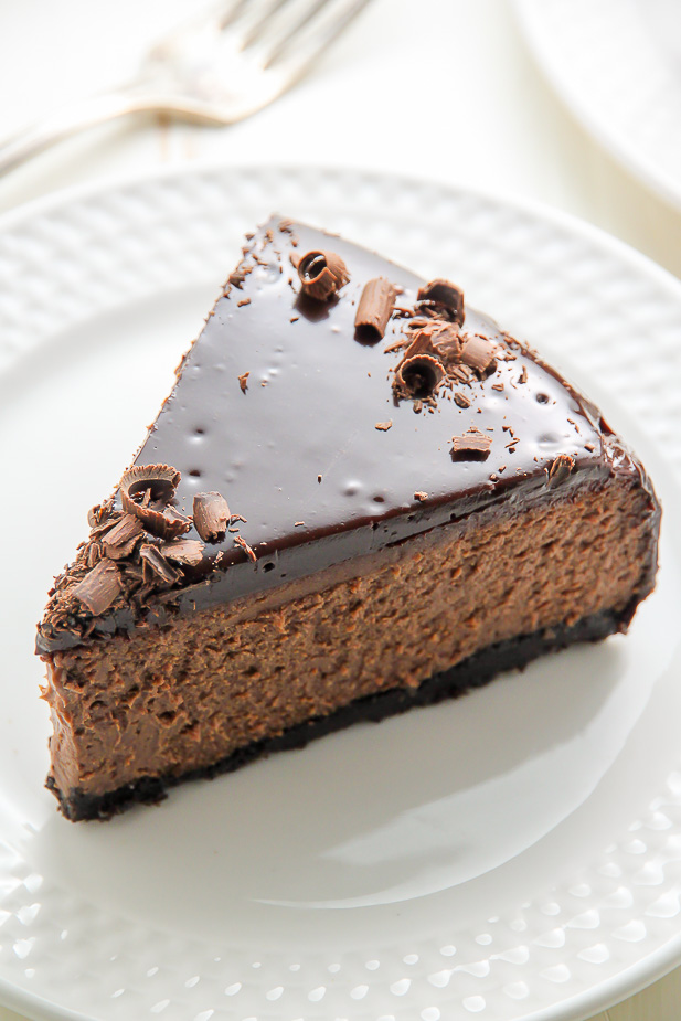 Oreo Crusted Chocolate Cheesecake topped with Chocolate Ganache and spiked with Kahlua... need I say more?!
