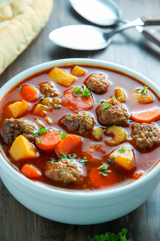 This Italian Meatball Soup is perfect for nights you want hearty comfort food fast!