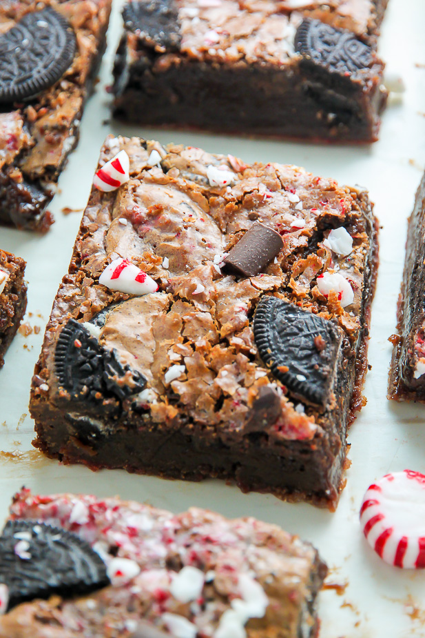 Oreo Peppermint Mocha Brownies
