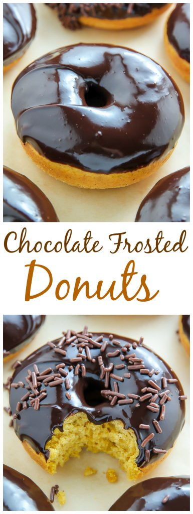 Easy 20-Minute Baked Chocolate Covered Donuts! YES. 