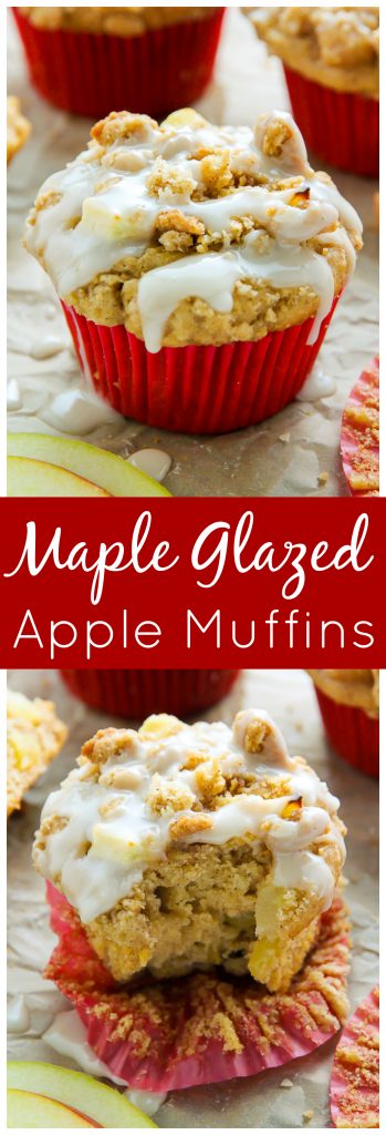 Simple and supremely moist apple muffins topped with melt-in-your-mouth buttery crumbs.