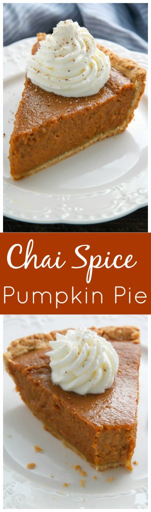Chai Spice Pumpkin Pie - every bite is silky smooth!