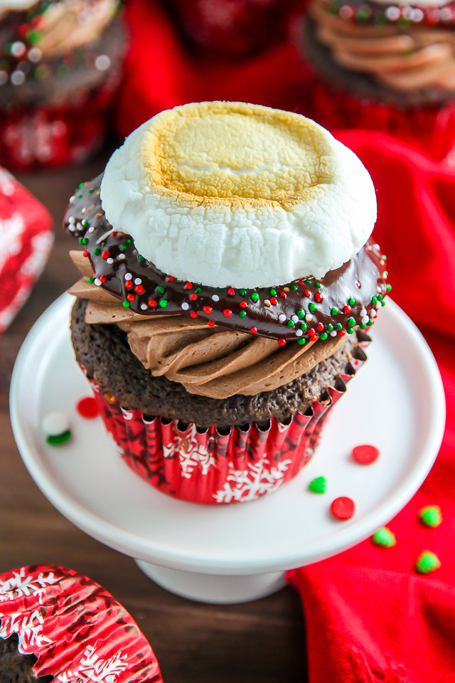 Like a cup of hot cocoa in cupcake form! ← Even more amazing than it sounds!