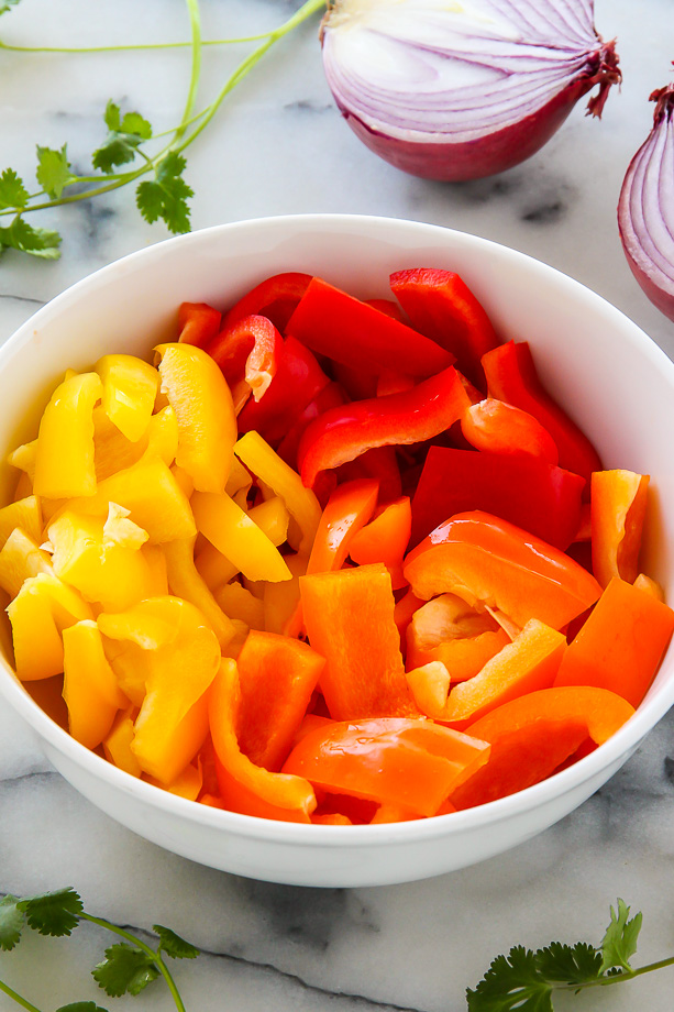 This easy, cheesy veggie fajita casserole is ready in just 45 minutes!