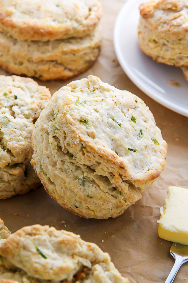 Fluffy and flavorful sour cream and chive scones! A great choice for breakfast, brunch, or dinner.