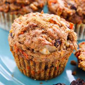 My Favorite Morning Glory Muffins! Hearty, healthy, and so delicious! #vegan Bakerbynature.com