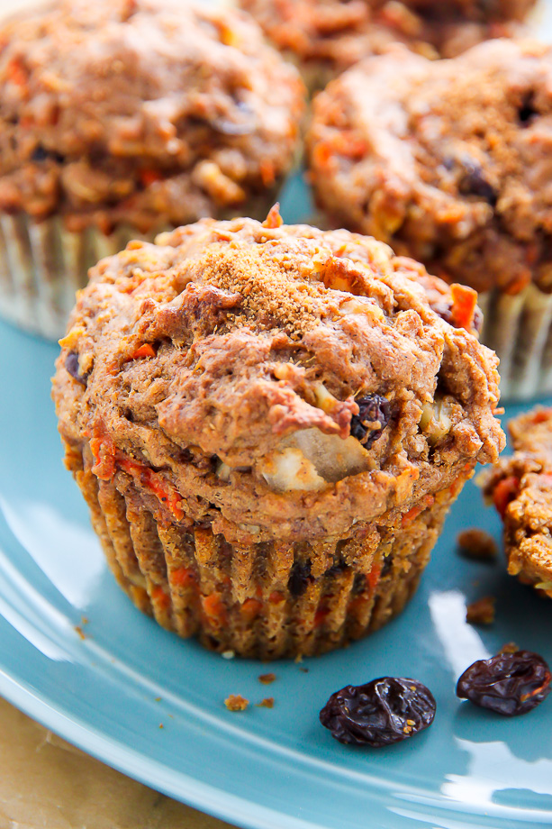 My Favorite Morning Glory Muffins! Hearty, healthy, and so delicious! #vegan Bakerbynature.com