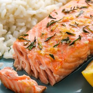 Flavorful lemon, garlic, and thyme baked salmon ready in just 20 minutes!