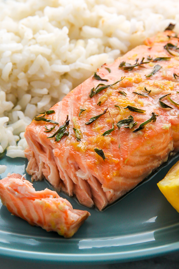 Lemon Garlic And Thyme Baked Salmon Baker By Nature