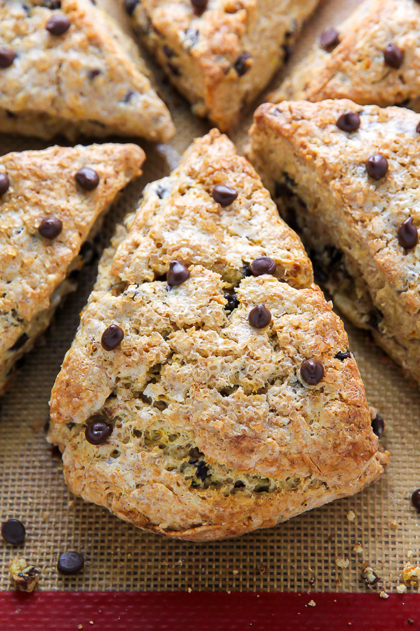 Don't let the whole wheat fool you - these chocolate chip scones are supremely moist, flavorful, and crunchy in all the right places.