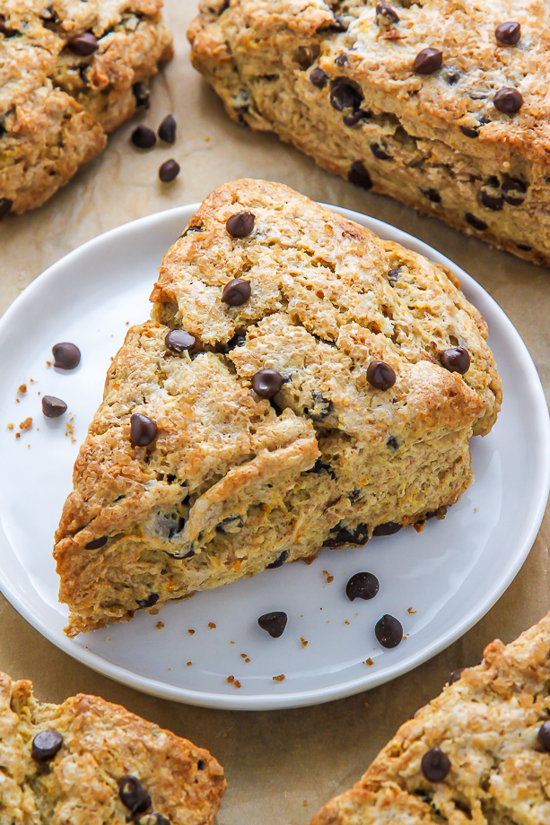 Don't let the whole wheat fool you - these chocolate chip scones are supremely moist, flavorful, and crunchy in all the right places.